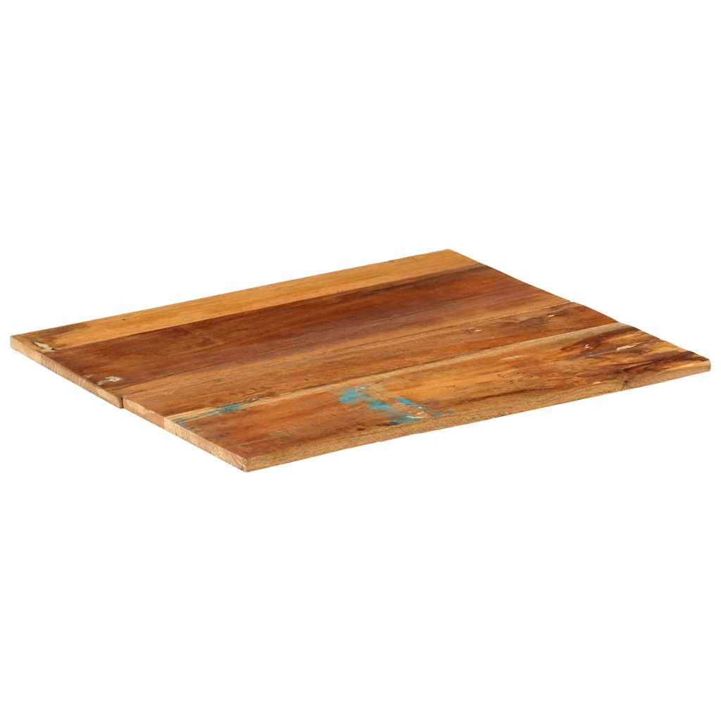 bordplade 60x70 cm 15-16 mm rektangulær massivt genbrugstræ