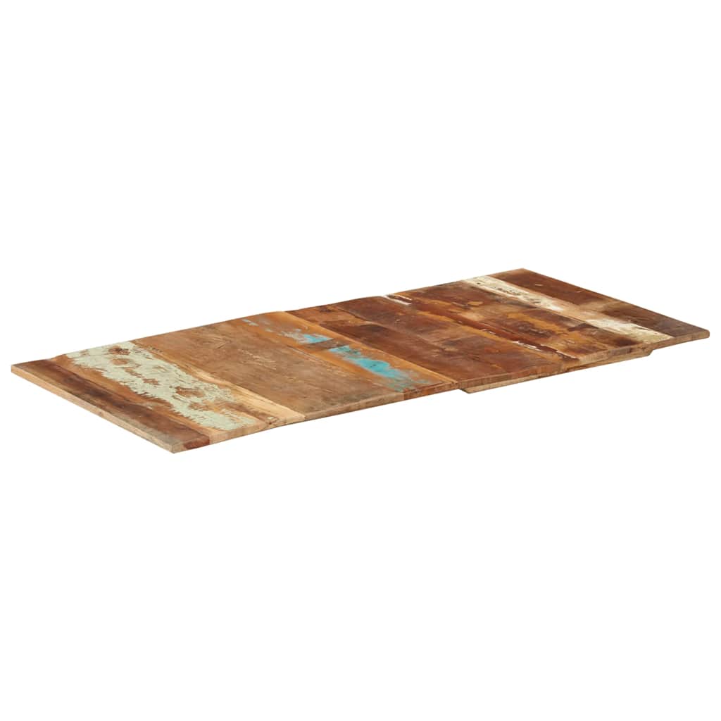 Bordplade 60×120 cm rektangulær - massivt genbrugstræ, 15-16 mm