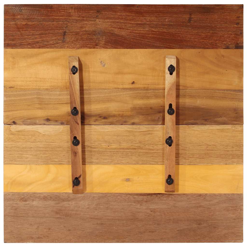 firkantet bordplade 70x70 cm 15-16 mm massivt genbrugstræ