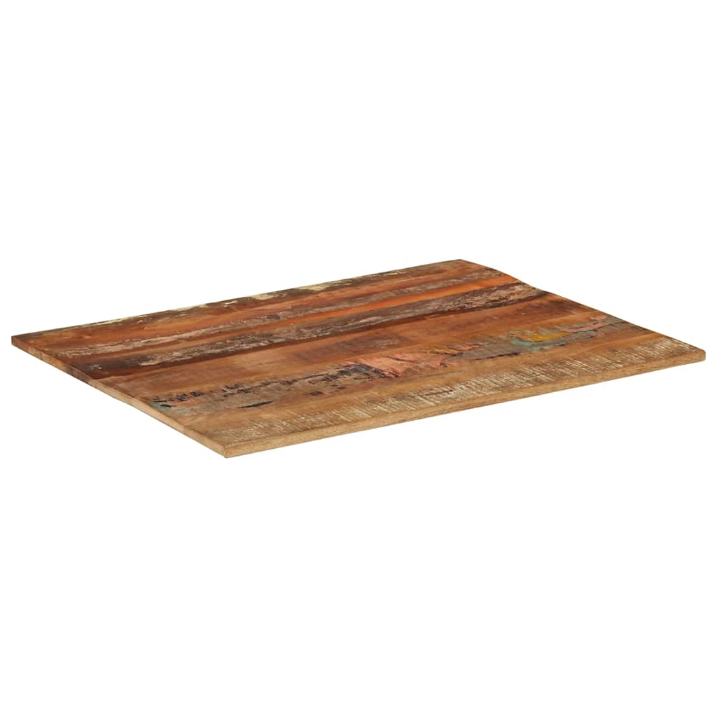 bordplade 70x90 cm 15-16 mm rektangulær massivt genbrugstræ
