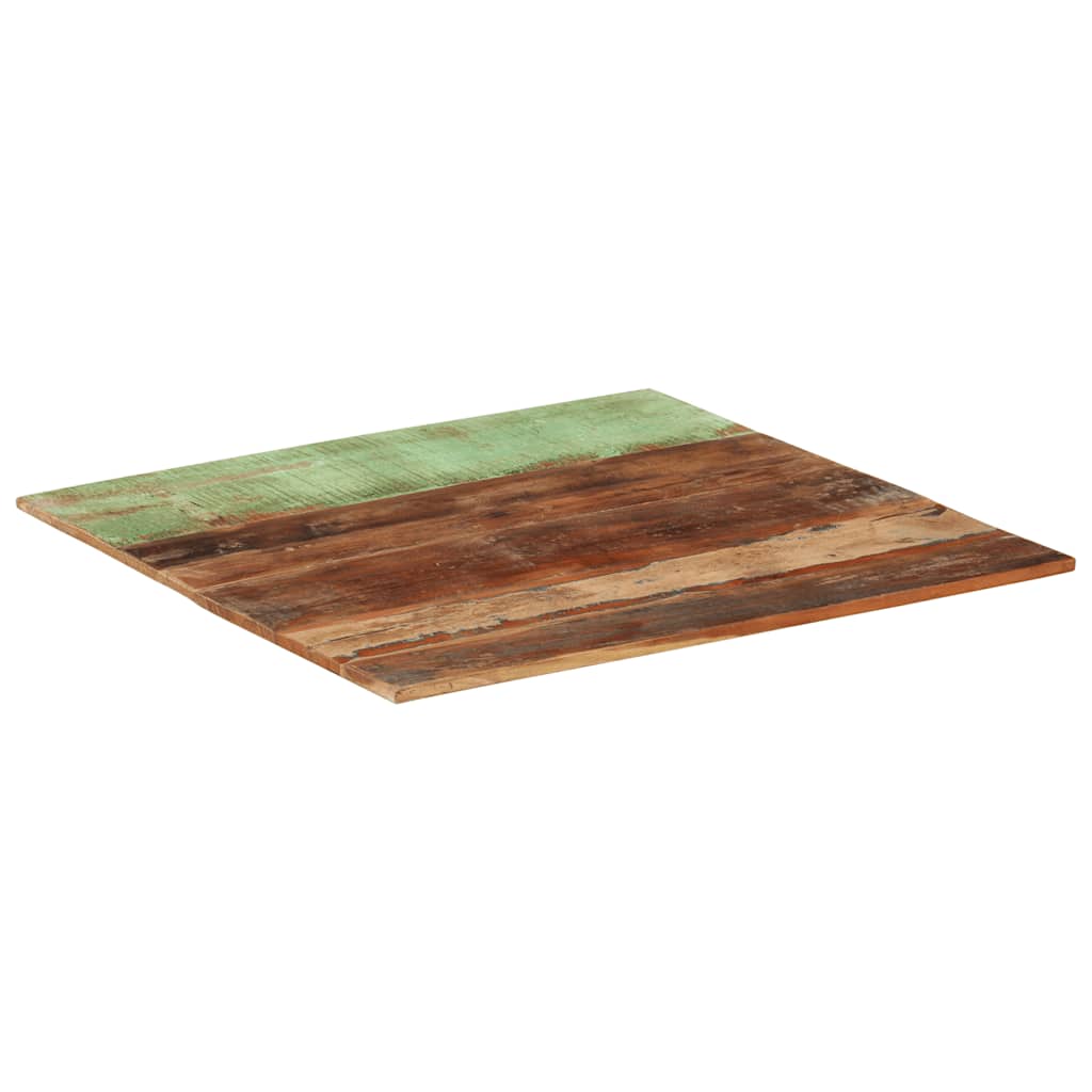 bordplade 80x80 cm 15-16 mm firkantet massivt genbrugstræ