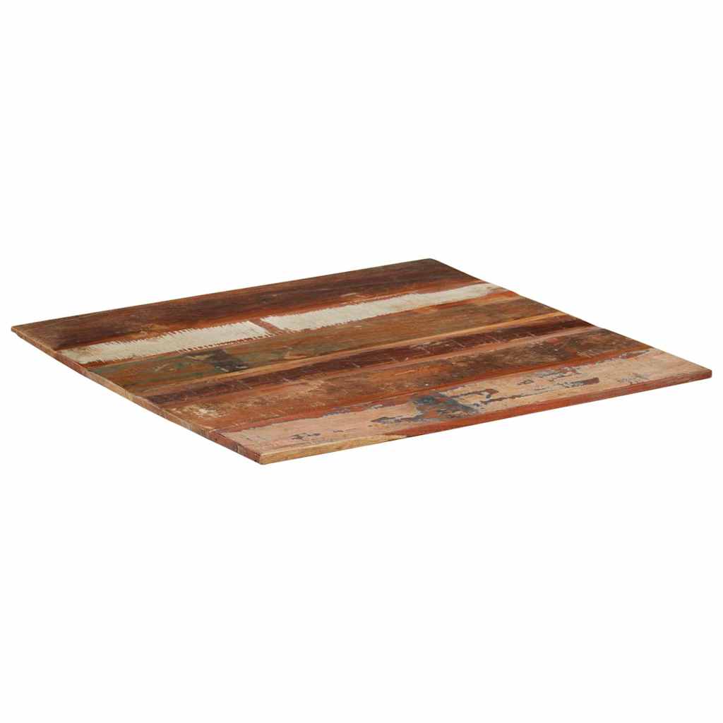 bordplade 80x80 cm 15-16 mm firkantet massivt genbrugstræ