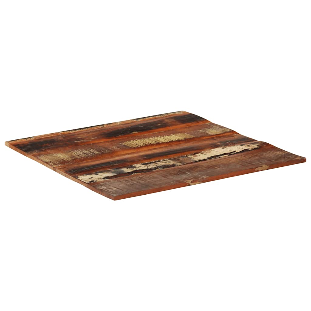bordplade 80x80 cm 15-16 mm firkantet massivt genbrugstræ