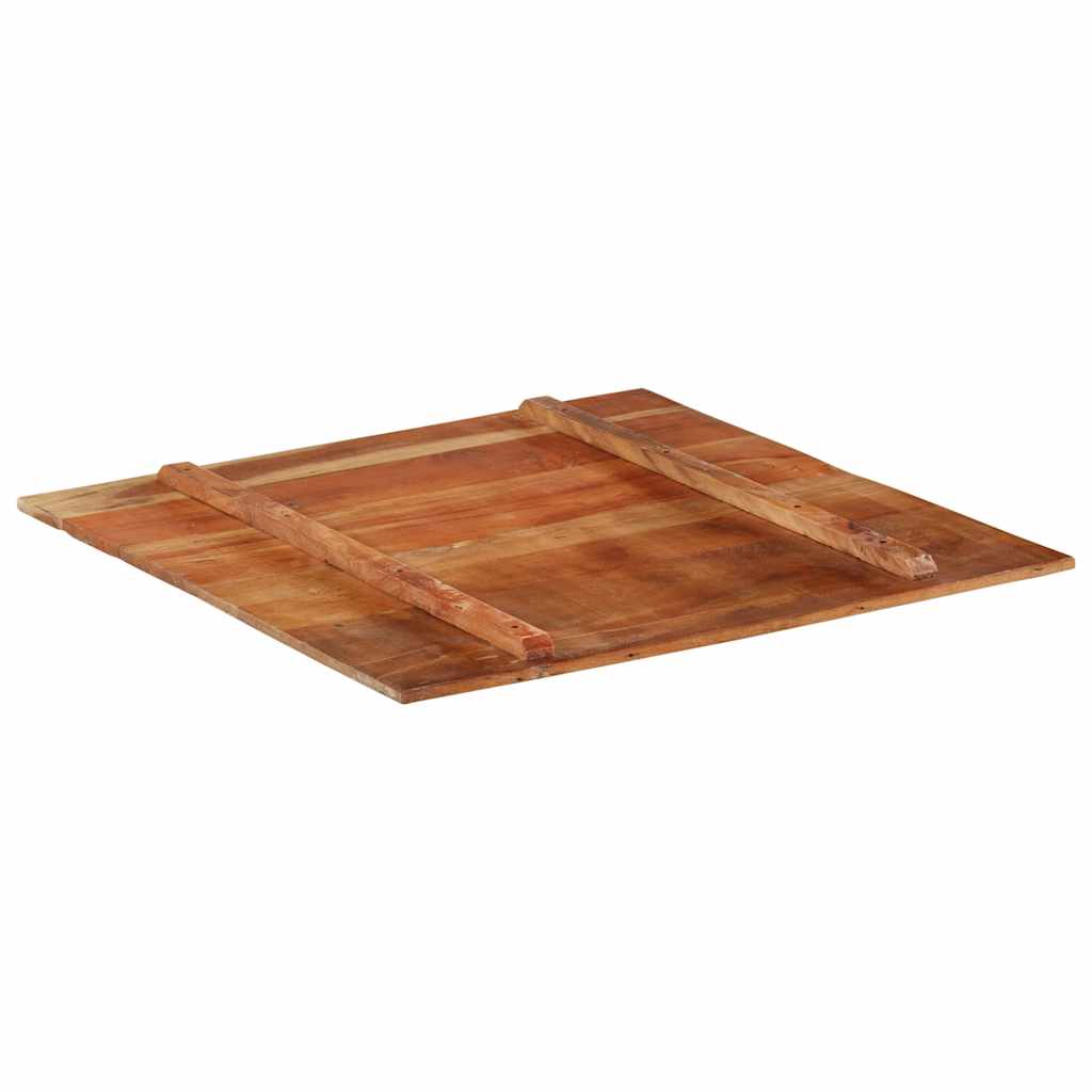 bordplade 80x80 cm 15-16 mm firkantet massivt genbrugstræ