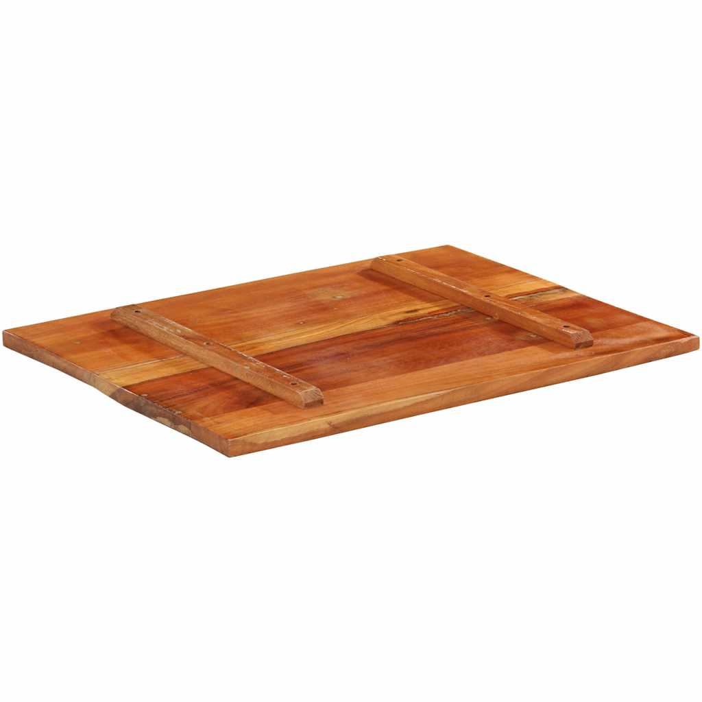 bordplade 60x80 cm 25-27 mm rektangulær massivt genbrugstræ