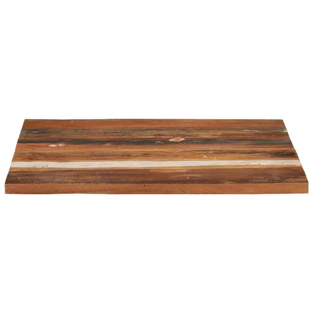 firkantet bordplade 70x70 cm 25-27 mm massivt genbrugstræ