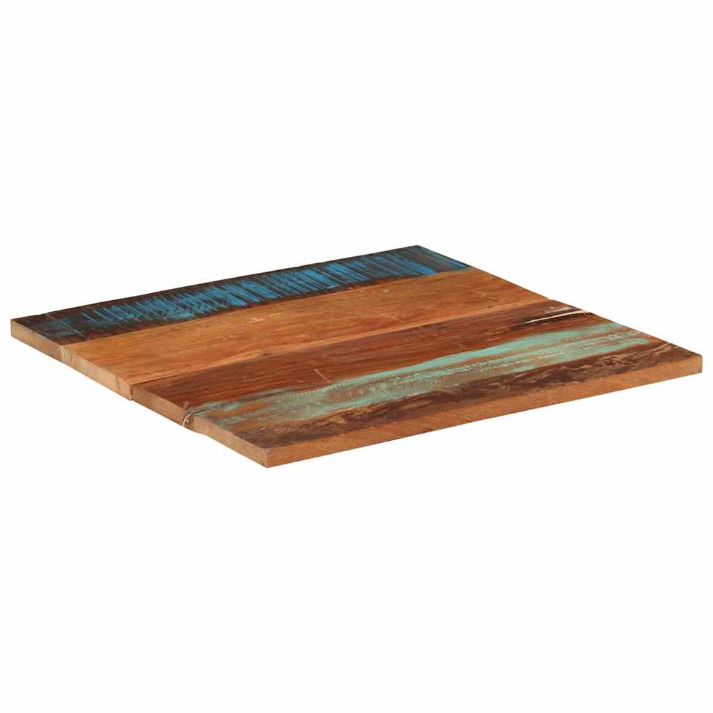 firkantet bordplade 70x70 cm 25-27 mm massivt genbrugstræ