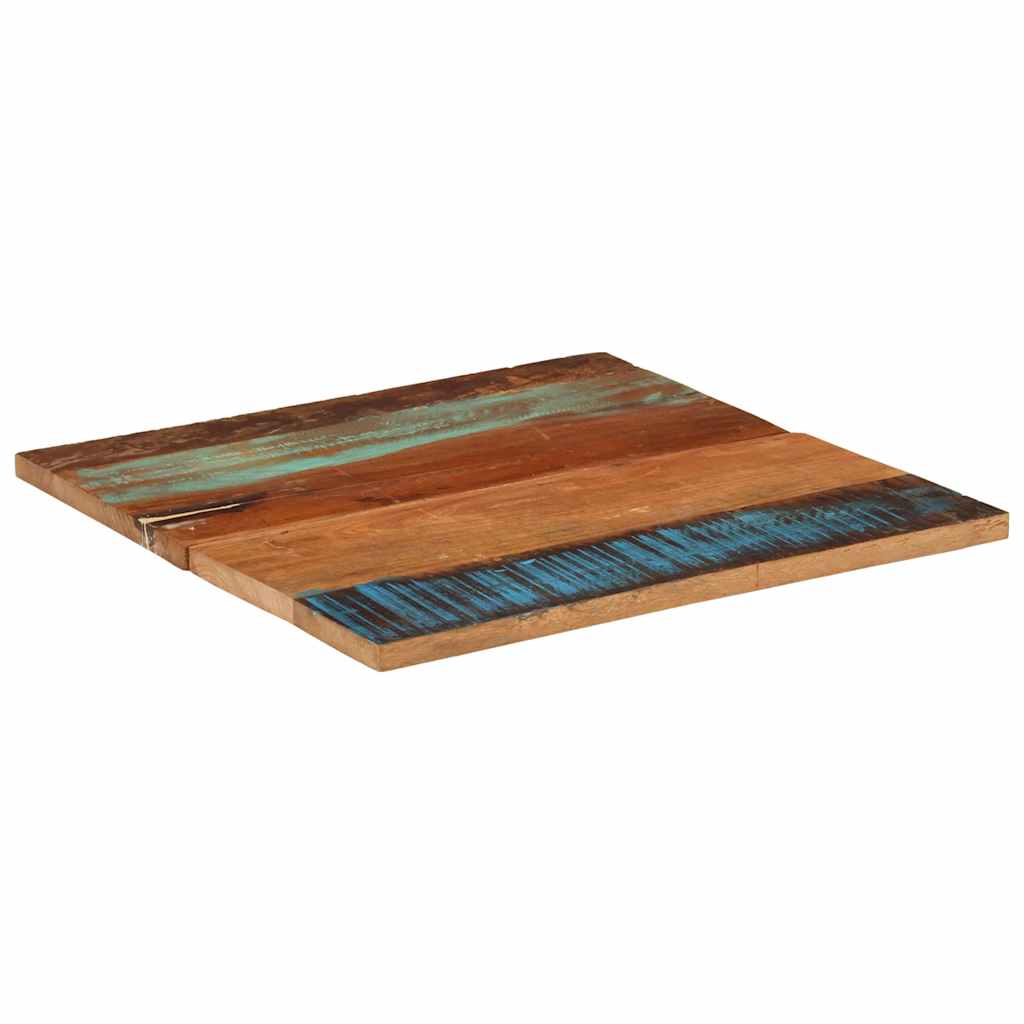 firkantet bordplade 70x70 cm 25-27 mm massivt genbrugstræ