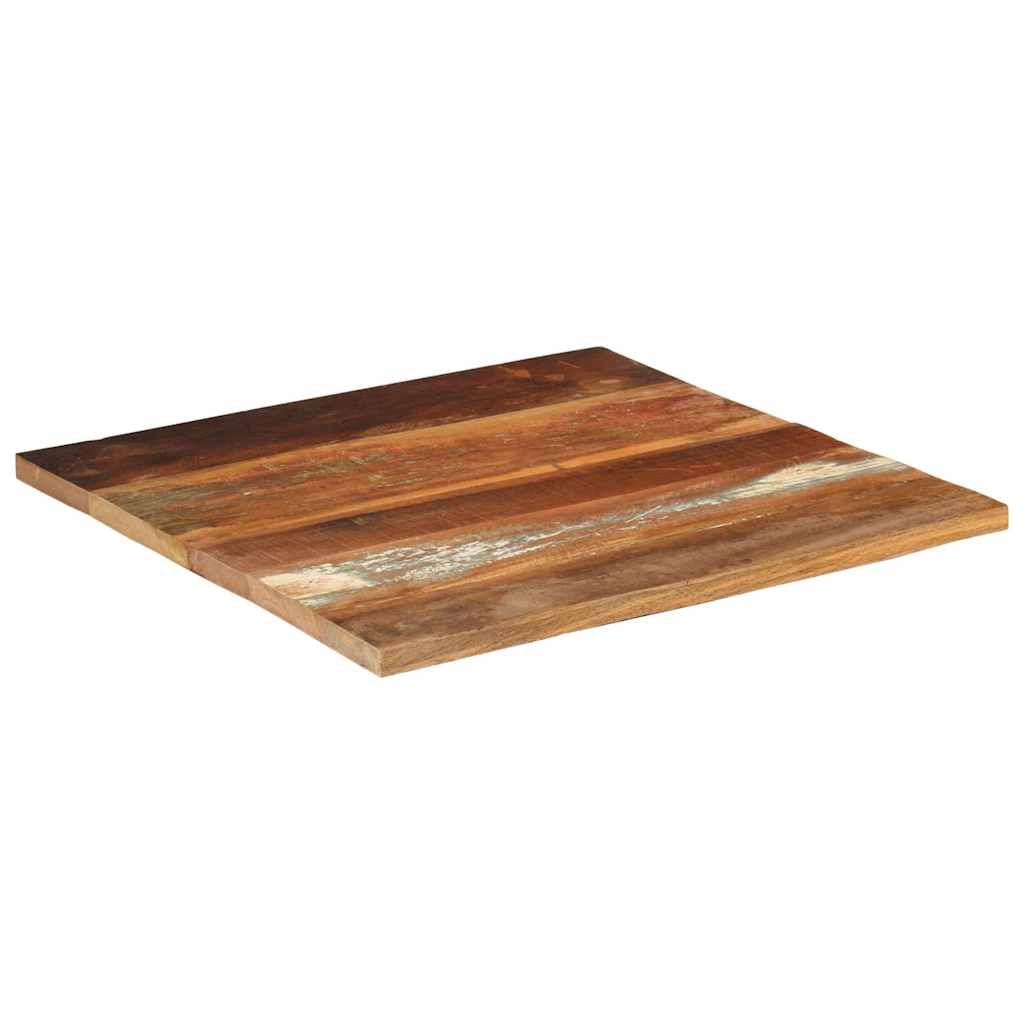 firkantet bordplade 70x70 cm 25-27 mm massivt genbrugstræ