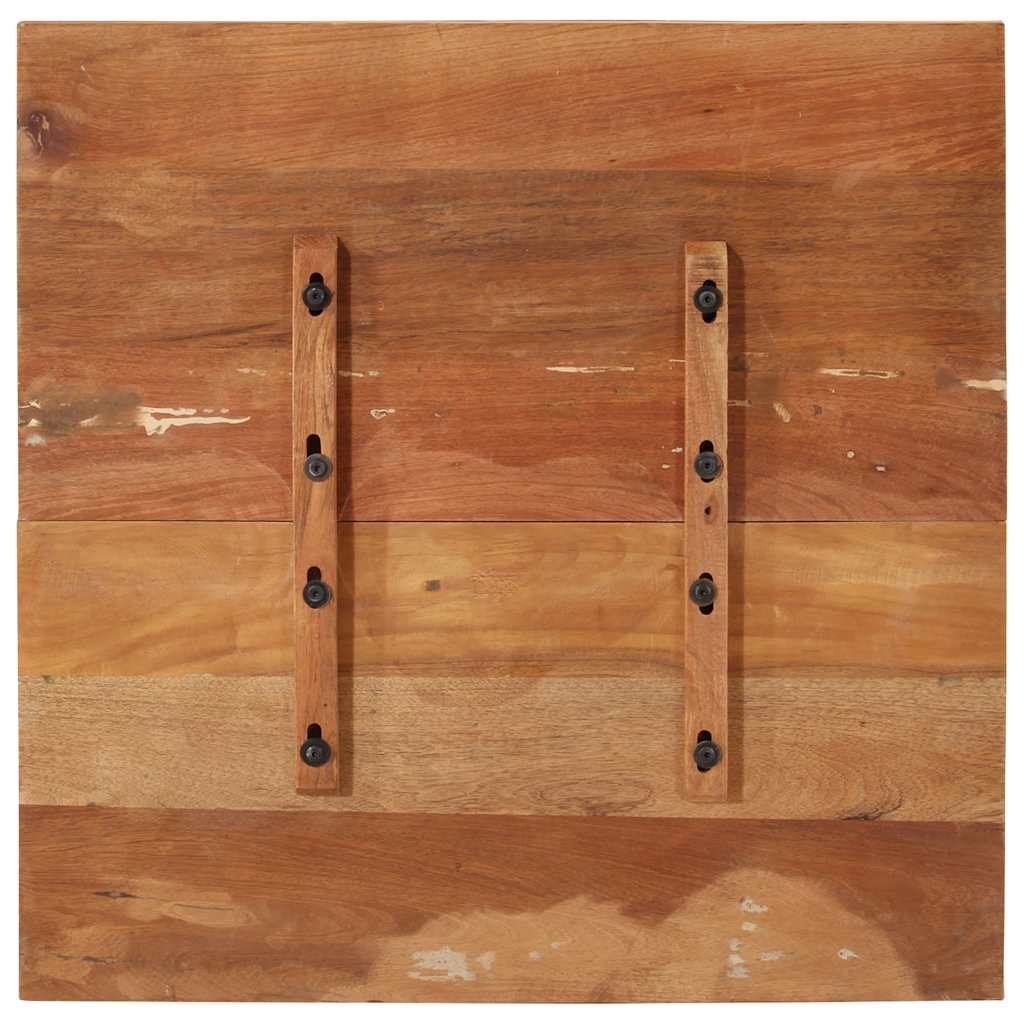 firkantet bordplade 70x70 cm 25-27 mm massivt genbrugstræ