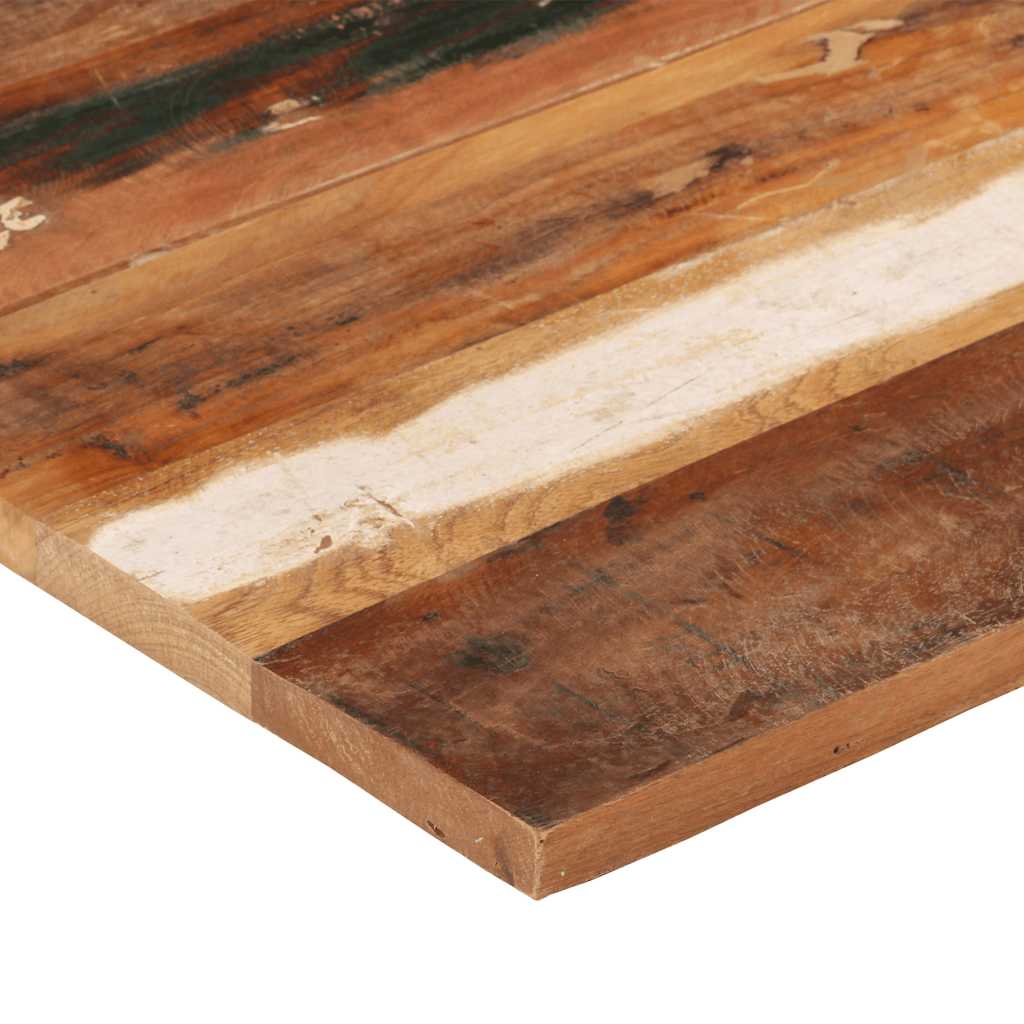firkantet bordplade 70x70 cm 25-27 mm massivt genbrugstræ