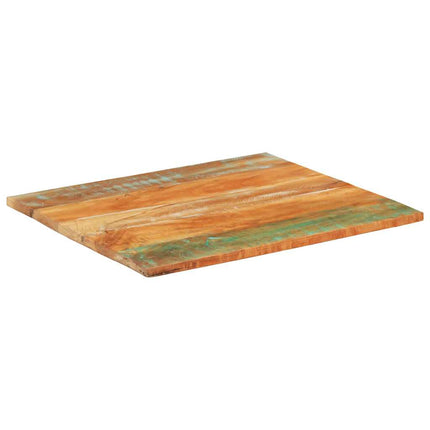 bordplade 70x80 cm 25-27 mm rektangulær massivt genbrugstræ