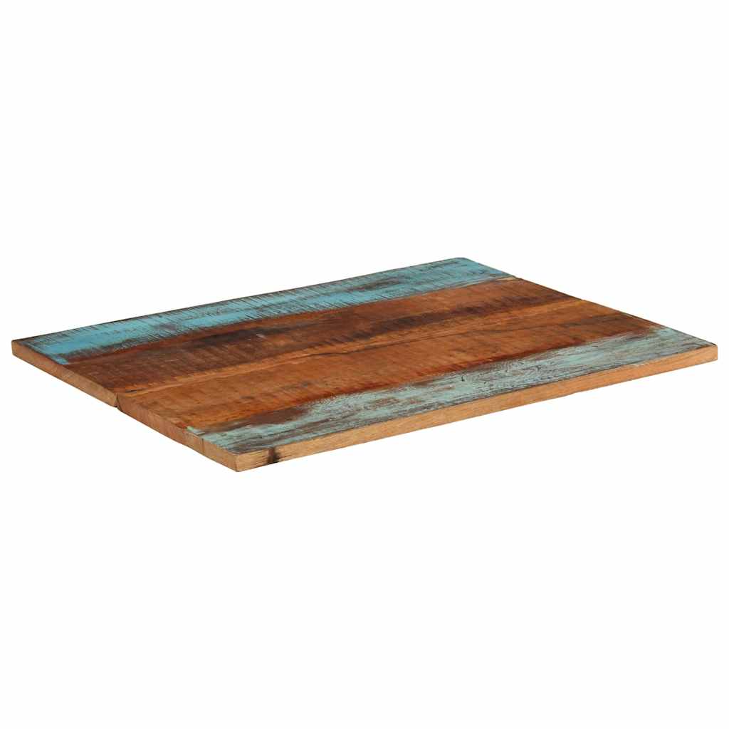 bordplade 70x90 cm 25-27 mm rektangulær massivt genbrugstræ