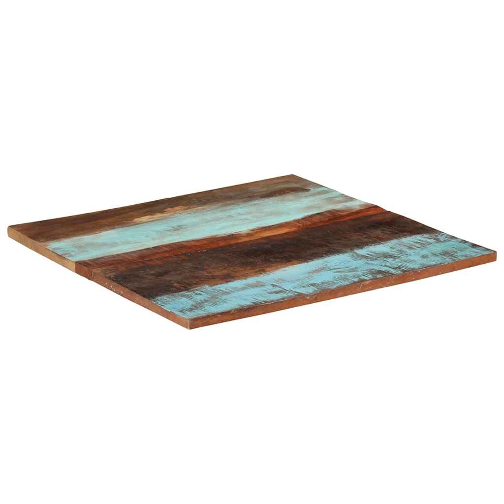 bordplade 80x80 cm 25-27 mm firkantet massivt genbrugstræ