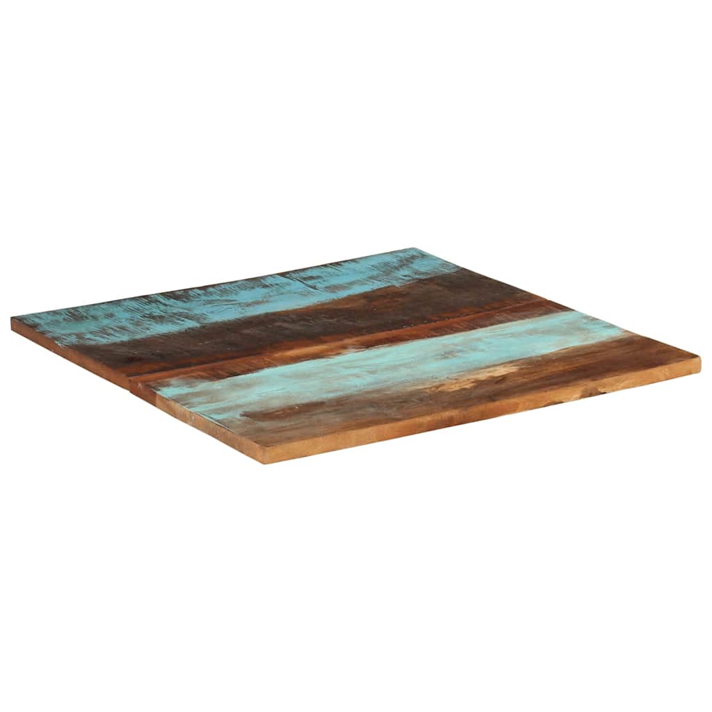 bordplade 80x80 cm 25-27 mm firkantet massivt genbrugstræ