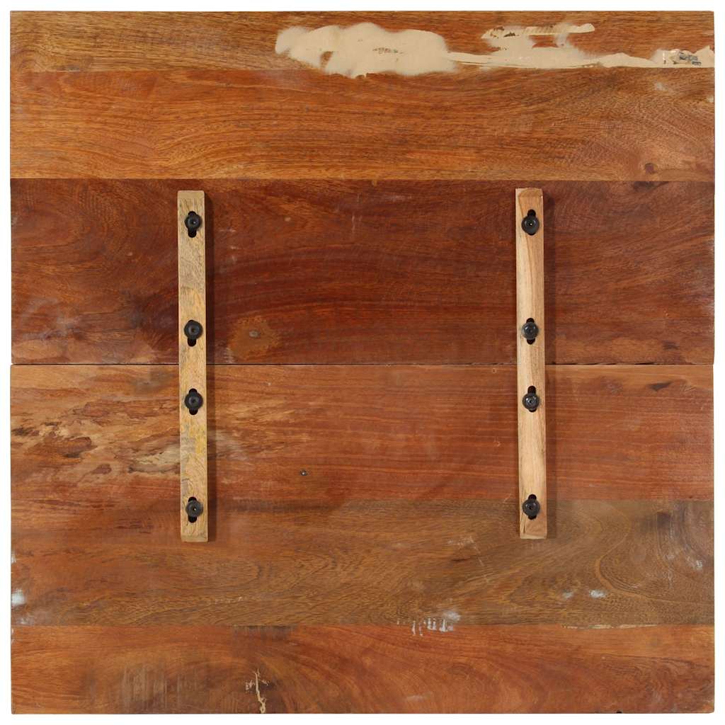 bordplade 80x80 cm 25-27 mm firkantet massivt genbrugstræ