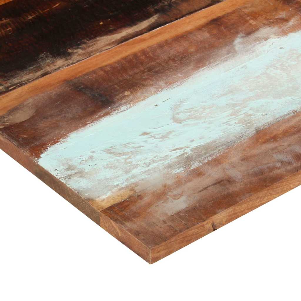 bordplade 80x80 cm 25-27 mm firkantet massivt genbrugstræ