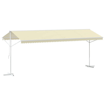 fritstående markise 600x300 cm cremefarvet