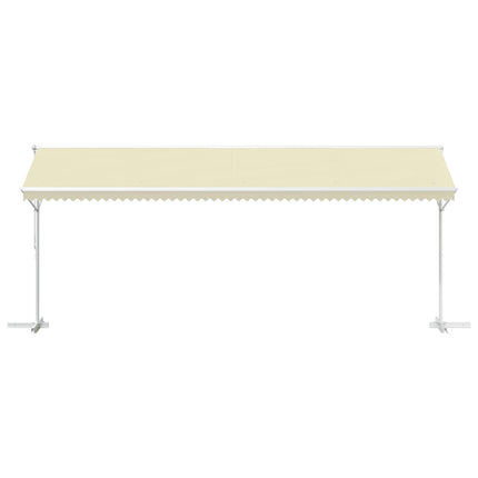 fritstående markise 600x300 cm cremefarvet