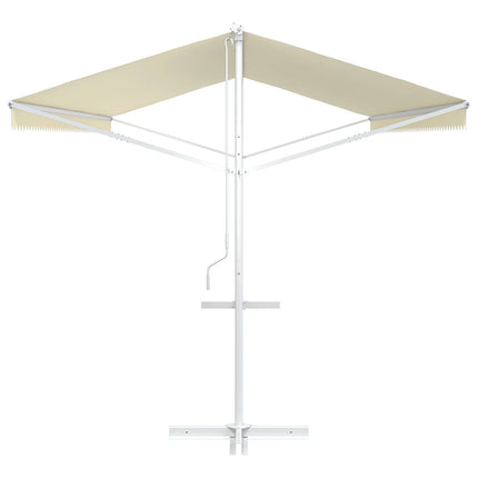 fritstående markise 600x300 cm cremefarvet