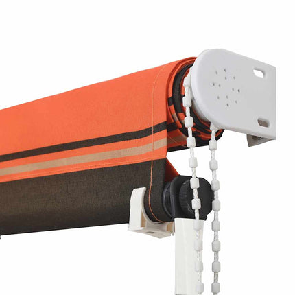 foldemarkise 250x150 cm orange og brun