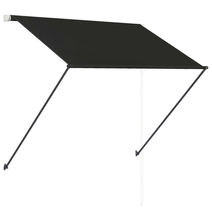 foldemarkise med LED 100x150 cm antracitgrå