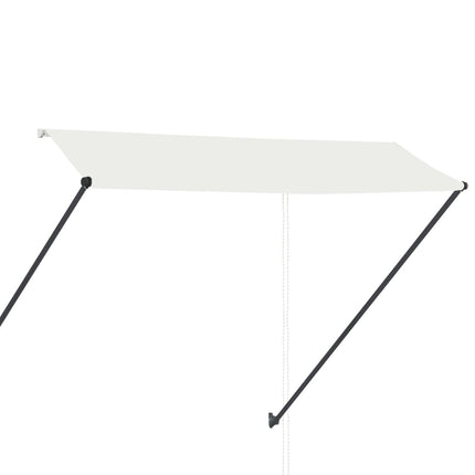 foldemarkise med LED 300x150 cm cremefarvet