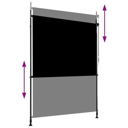 udendørs rullegardin 150x270 cm antracitgrå