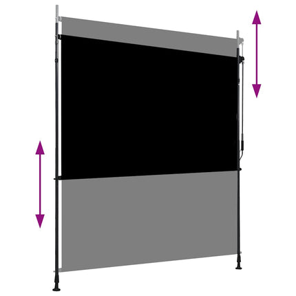 udendørs rullegardin 200x270 cm antracitgrå