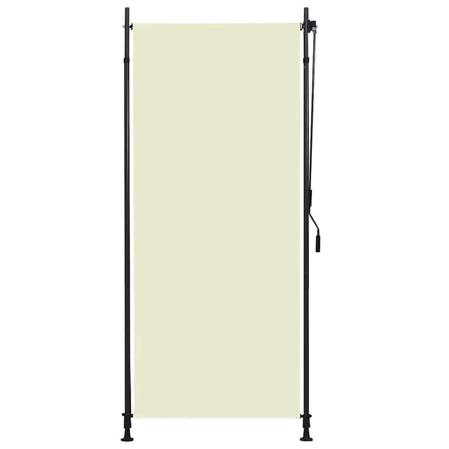 udendørs rullegardin 100x270 cm cremefarvet