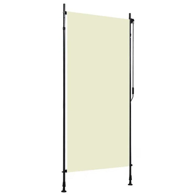udendørs rullegardin 100x270 cm cremefarvet