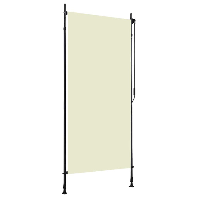 udendørs rullegardin 100x270 cm cremefarvet