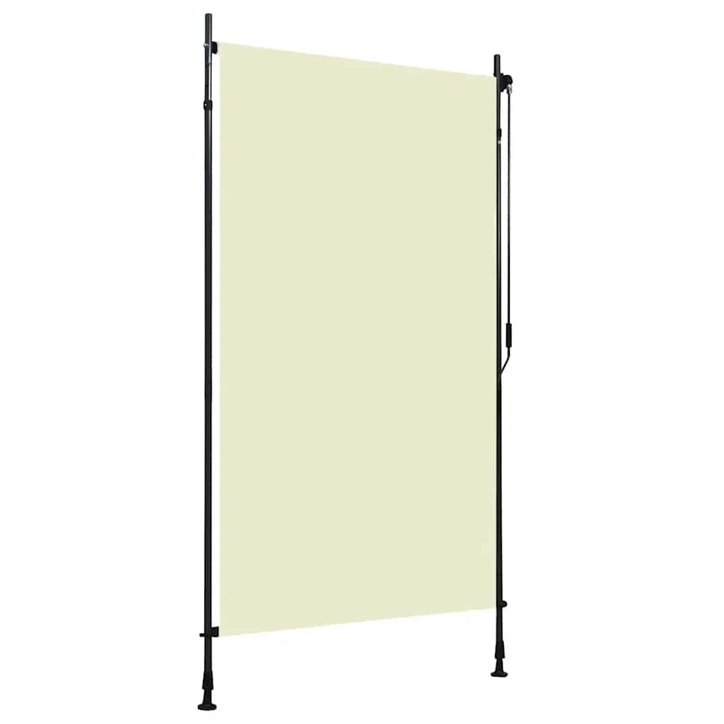 udendørs rullegardin 120x270 cm cremefarvet