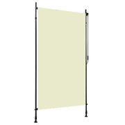 udendørs rullegardin 120x270 cm cremefarvet