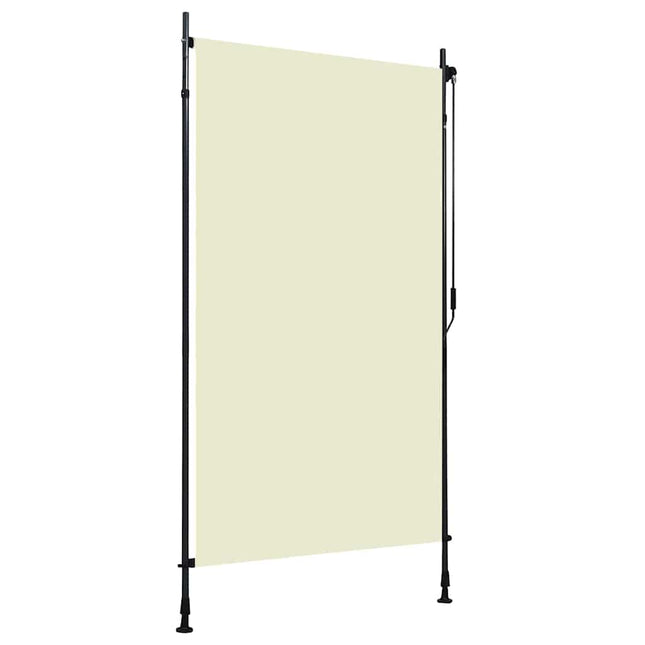 udendørs rullegardin 120x270 cm cremefarvet