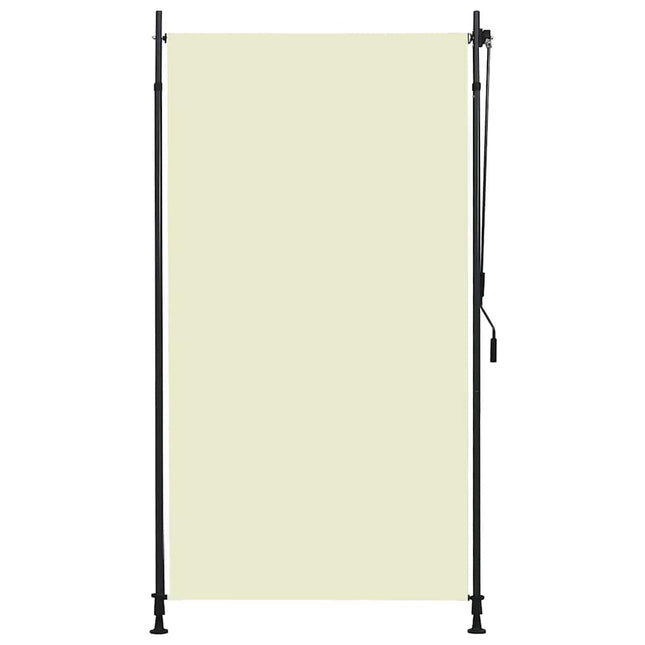 udendørs rullegardin 120x270 cm cremefarvet