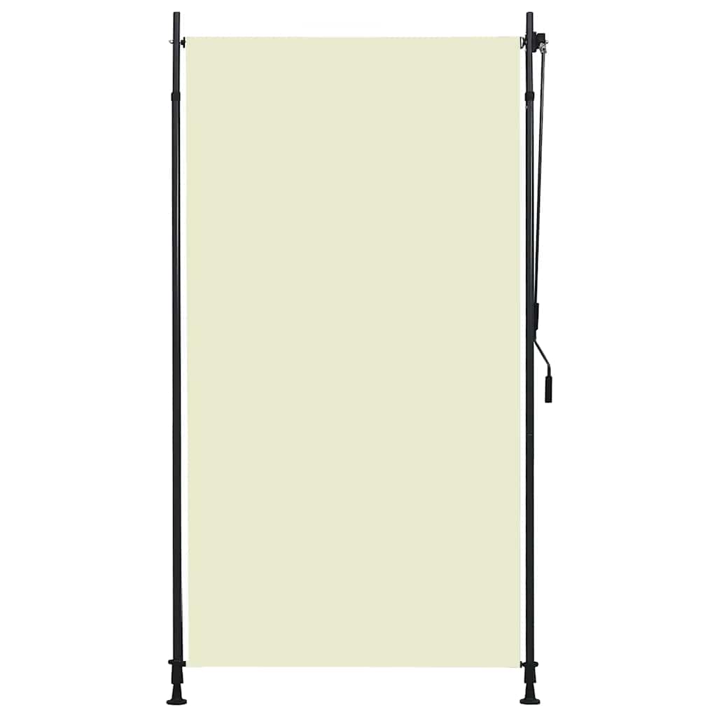 udendørs rullegardin 120x270 cm cremefarvet