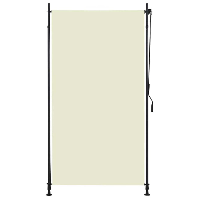 udendørs rullegardin 120x270 cm cremefarvet
