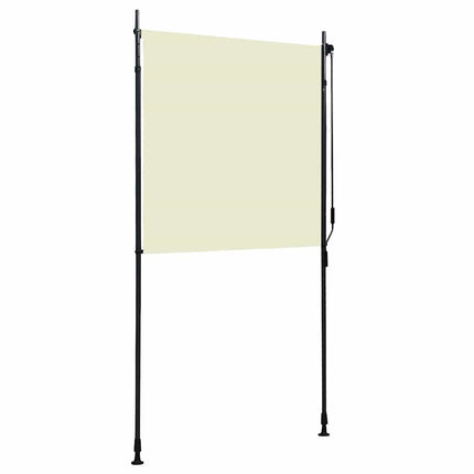 udendørs rullegardin 120x270 cm cremefarvet