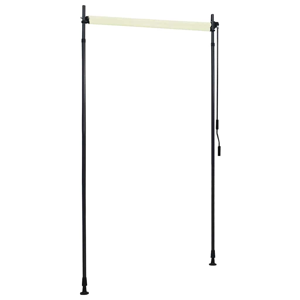 udendørs rullegardin 120x270 cm cremefarvet