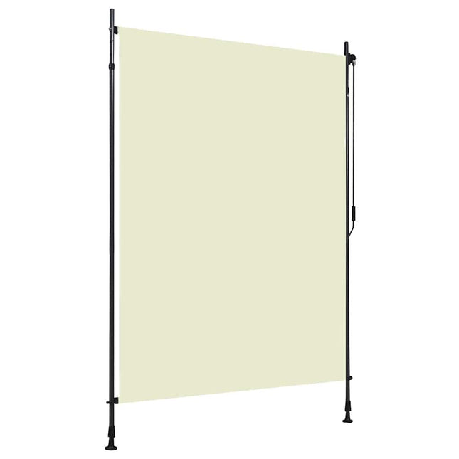 udendørs rullegardin 150x270 cm cremefarvet