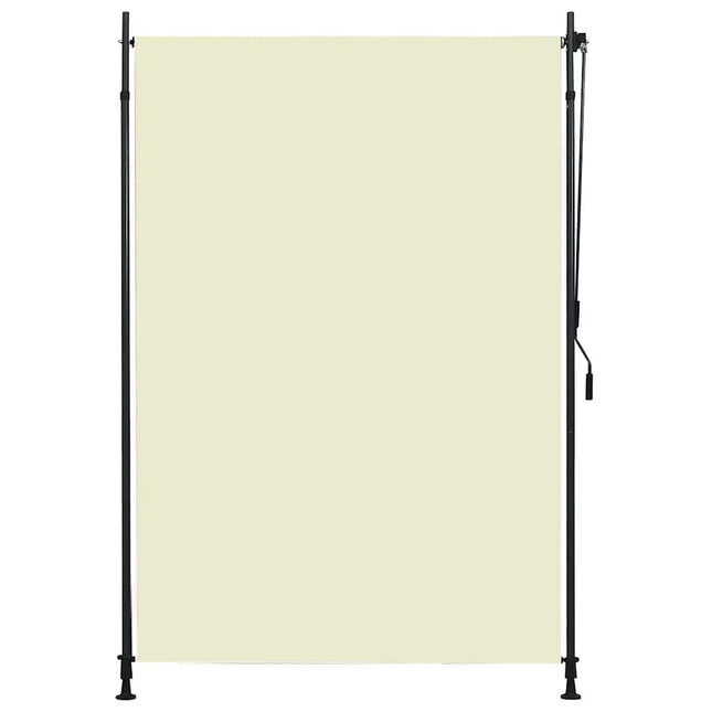 udendørs rullegardin 150x270 cm cremefarvet