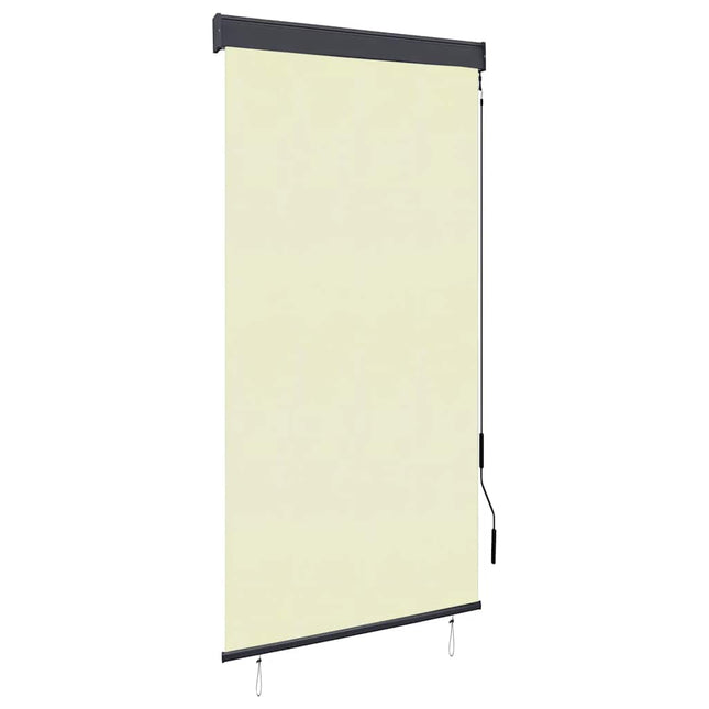 udendørs rullegardin 80x250 cm cremefarvet