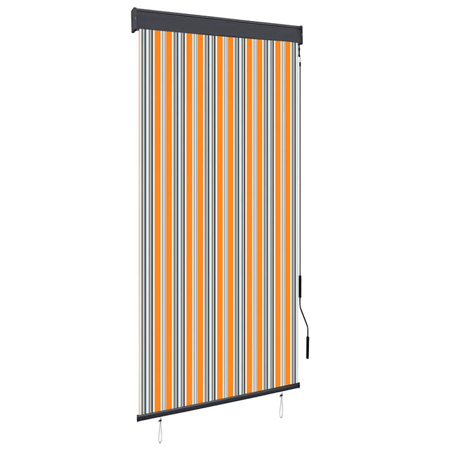 udendørs rullegardin 100x250 cm gul og blå