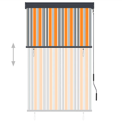 udendørs rullegardin 100x250 cm gul og blå