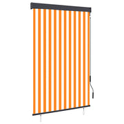 udendørs rullegardin 120x250 cm hvid og orange