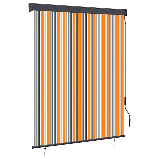 udendørs rullegardin 140x250 cm gul og blå