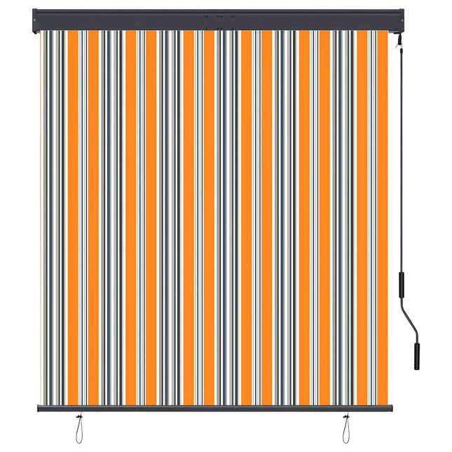 udendørs rullegardin 140x250 cm gul og blå