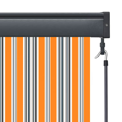 udendørs rullegardin 140x250 cm gul og blå