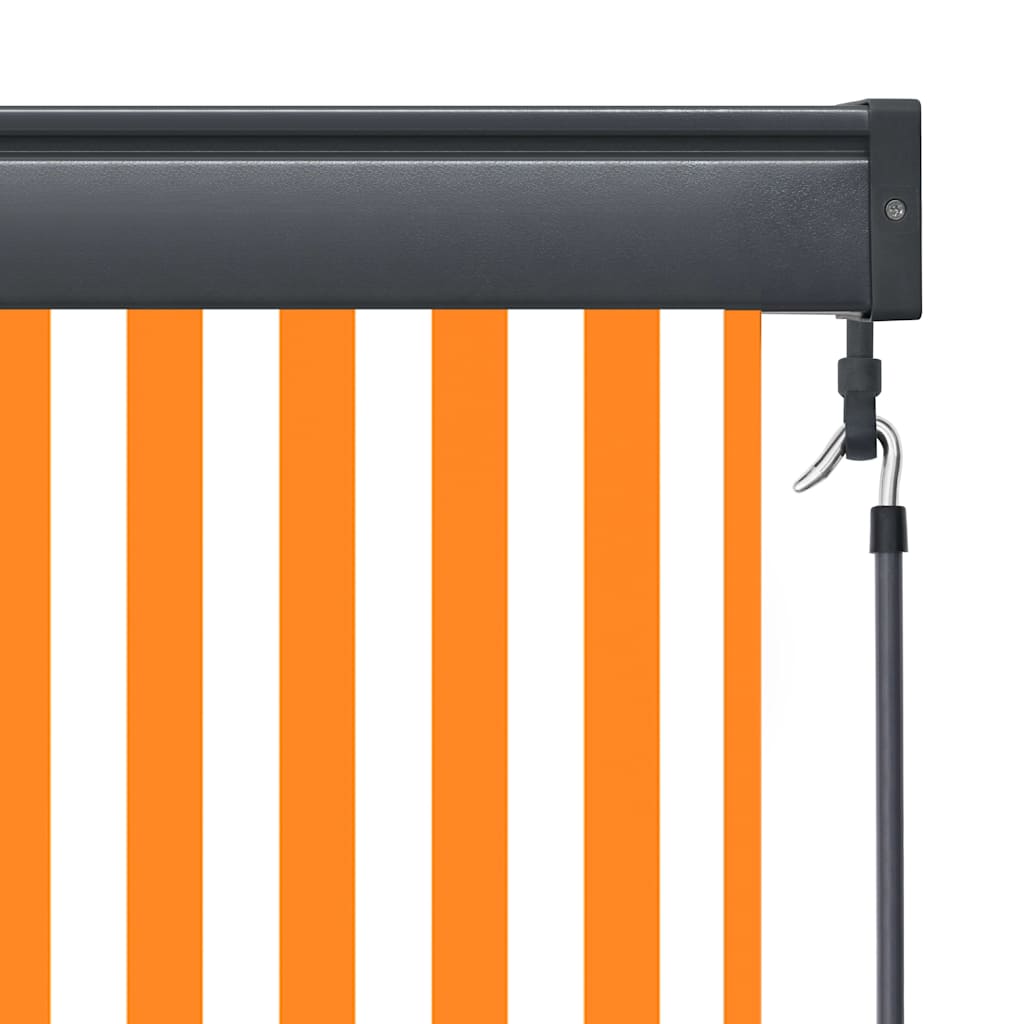 udendørs rullegardin 140x250 cm hvid og orange
